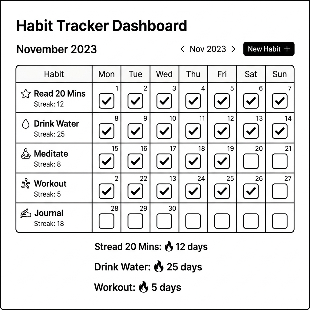 Habit Tracker View